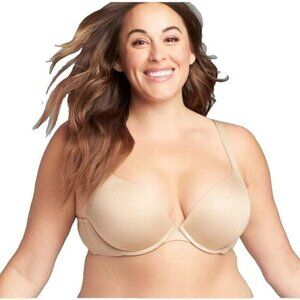 Lane Bryant Cacique Bra Smooth Boost Plunge Plus Size 46DDD Cafe Mocha